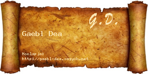 Gaebl Dea névjegykártya