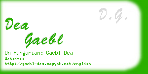 dea gaebl business card